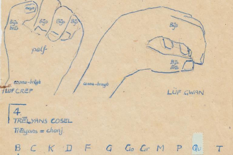 Illustrated notes on Cornish language by Royston Green