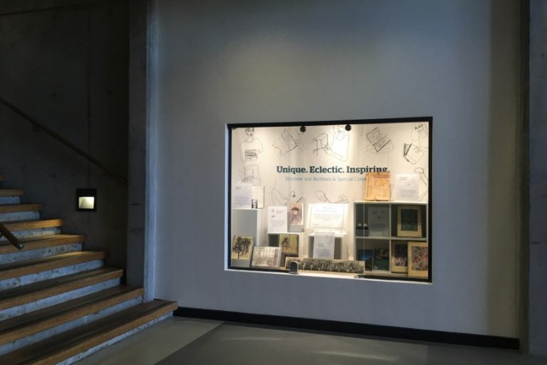 Exhibition in Archive display case, ground floor of the Exchange building