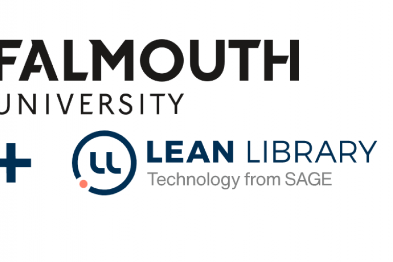 Falmouth and Lean Library logos