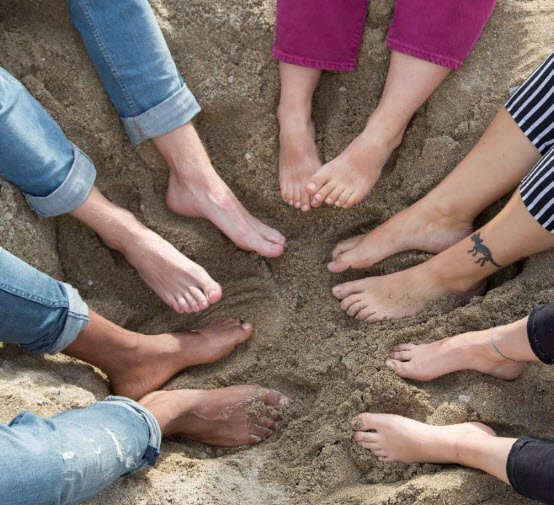 Feet in the sand