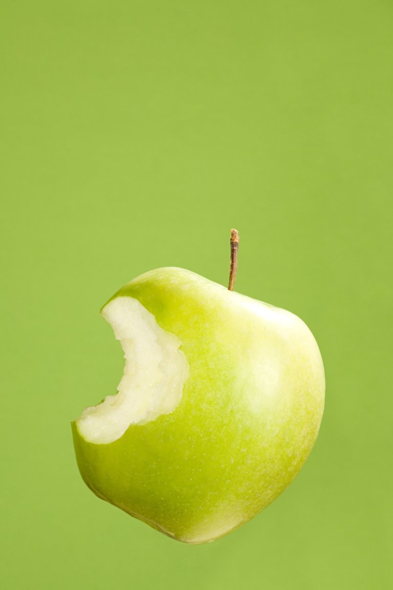 Apple with a bite