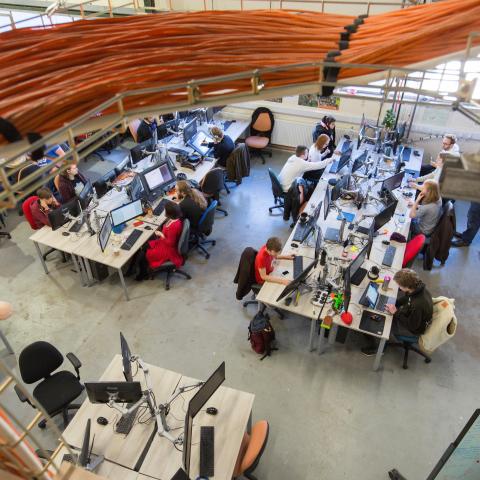 cables above desks