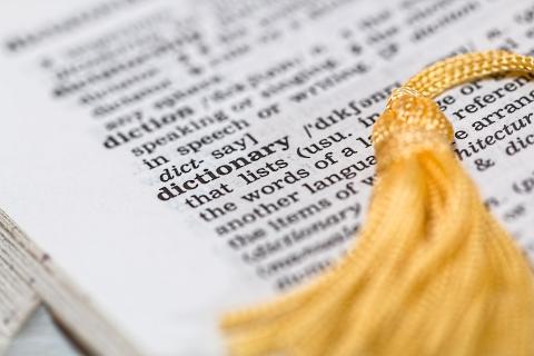 dictionary printed word