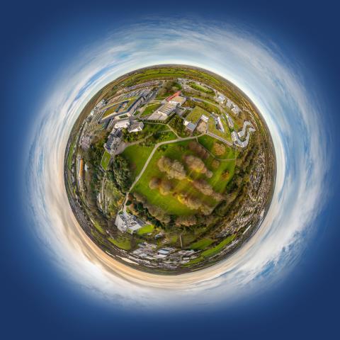 airial view of the campus