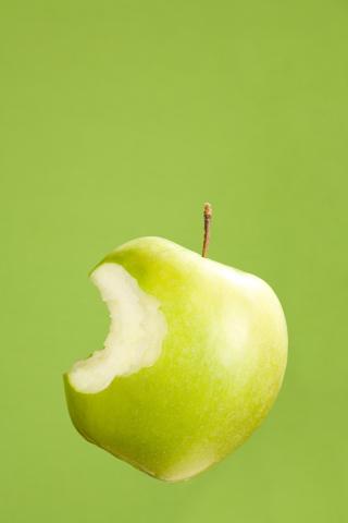 Apple with a bite