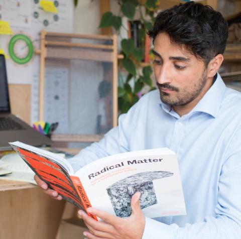 Man reading a book